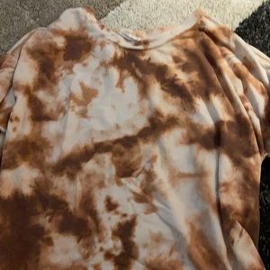 acid wash adjustable cropped crewneck (fits M & L)